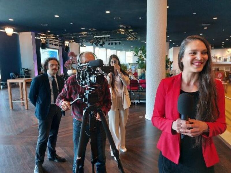 Spreker tijdens een Europe City of Learning bijeenkomst